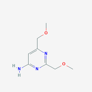 molecular formula C8H13N3O2 B1428082 2,6-Bis(methoxymethyl)pyrimidin-4-amine CAS No. 1250358-31-6