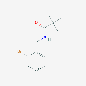 molecular formula C12H16BrNO B14280860 N-[(2-Bromophenyl)methyl]-2,2-dimethylpropanamide CAS No. 137092-42-3