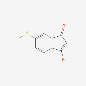 3-Bromo-6-(methylsulfanyl)-1H-inden-1-one