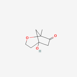 molecular formula C8H12O3 B14280889 5-Hydroxy-1-methyl-2-oxabicyclo[3.2.1]octan-7-one CAS No. 141033-92-3