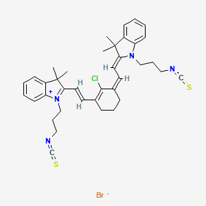 (2Z)-2-[(2Z)-2-[2-chloro-3-[(E)-2-[1-(3-isothiocyanatopropyl)-3,3-dimethylindol-1-ium-2-yl]ethenyl]cyclohex-2-en-1-ylidene]ethylidene]-1-(3-isothiocyanatopropyl)-3,3-dimethylindole;bromide