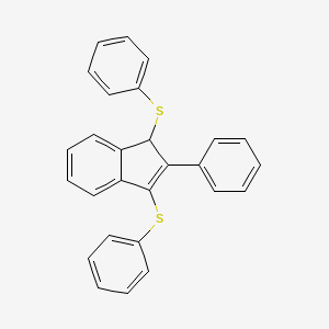 molecular formula C27H20S2 B14280914 2-Phenyl-1,3-bis(phenylsulfanyl)-1H-indene CAS No. 139371-51-0