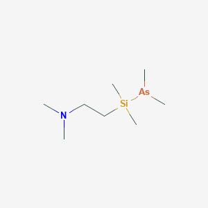 molecular formula C8H22AsNSi B14280944 2-[(Dimethylarsanyl)(dimethyl)silyl]-N,N-dimethylethan-1-amine CAS No. 141185-92-4