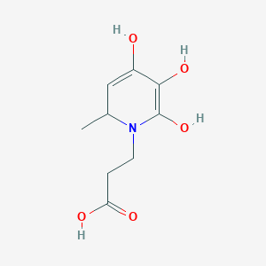 molecular formula C9H13NO5 B14280954 3-(4,5,6-Trihydroxy-2-methylpyridin-1(2H)-yl)propanoic acid CAS No. 161728-63-8