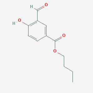 molecular formula C12H14O4 B14280981 Butyl 3-formyl-4-hydroxybenzoate CAS No. 136084-58-7