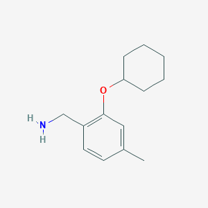 B1428100 [2-(Cyclohexyloxy)-4-methylphenyl]methanamine CAS No. 1250951-47-3