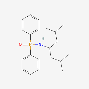 molecular formula C21H30NOP B14281001 N-(2,6-Dimethylheptan-4-yl)-P,P-diphenylphosphinic amide CAS No. 156301-30-3