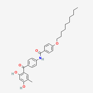 4-(Decyloxy)-N-[4-(2,4-dihydroxy-5-methylbenzoyl)phenyl]benzamide