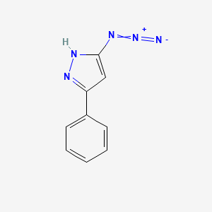 molecular formula C9H7N5 B14281038 1H-Pyrazole, 3-azido-5-phenyl- CAS No. 151914-77-1