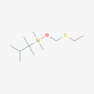 molecular formula C11H26OSSi B14281057 (2,3-Dimethylbutan-2-YL)[(ethylsulfanyl)methoxy]dimethylsilane CAS No. 125816-31-1