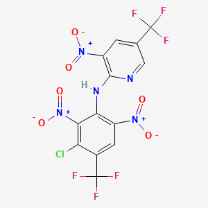 N-(3-Chloro-2,6-dinitro-4-(trifluoromethyl)phenyl)-3-nitro-5-(trifluoromethyl)pyridin-2-amine