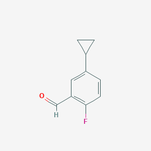 molecular formula C10H9FO B1428108 5-Cyclopropyl-2-fluorobenzaldehyde CAS No. 1250536-58-3