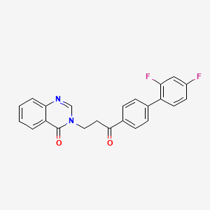 4(3H)-Quinazolinone, 3-(3-(2',4'-difluoro(1,1'-biphenyl)-4-yl)-3-oxopropyl)-