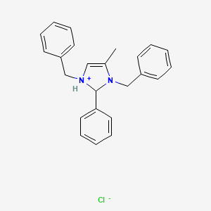 molecular formula C24H25ClN2 B14281180 1,3-Dibenzyl-4-methyl-2-phenyl-2,3-dihydro-1H-imidazol-1-ium chloride CAS No. 128422-79-7