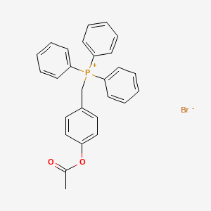 molecular formula C27H24BrO2P B14281195 {[4-(Acetyloxy)phenyl]methyl}(triphenyl)phosphanium bromide CAS No. 124694-74-2