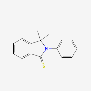 molecular formula C16H15NS B14281207 3,3-Dimethyl-2-phenyl-2,3-dihydro-1H-isoindole-1-thione CAS No. 141636-29-5