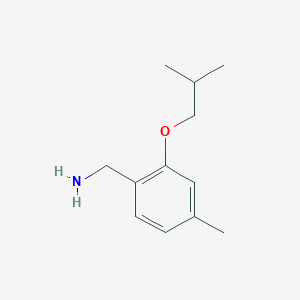 B1428122 [4-Methyl-2-(2-methylpropoxy)phenyl]methanamine CAS No. 1250934-67-8