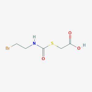 molecular formula C5H8BrNO3S B14281223 {[(2-Bromoethyl)carbamoyl]sulfanyl}acetic acid CAS No. 137914-54-6