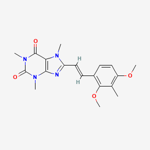 molecular formula C19H22N4O4 B14281235 (E)-8-(2,4-Dimethoxy-3-methylstyryl)caffeine CAS No. 155271-25-3