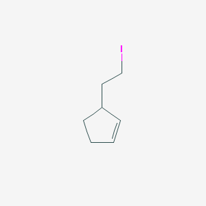 molecular formula C7H11I B14281243 Cyclopentene, 3-(2-iodoethyl)- CAS No. 161403-35-6