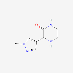 molecular formula C8H12N4O B1428126 3-(1-甲基-1H-吡唑-4-基)哌嗪-2-酮 CAS No. 1248191-79-8