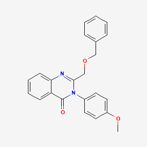 molecular formula C23H20N2O3 B14281309 2-((benzyloxy)methyl)-3-(4-methoxyphenyl)quinazolin-4(3H)-one CAS No. 140896-22-6