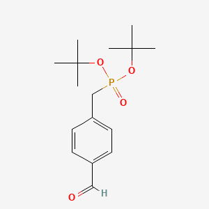 molecular formula C16H25O4P B14281322 Phosphonic acid, [(4-formylphenyl)methyl]-, bis(1,1-dimethylethyl) ester CAS No. 132541-47-0