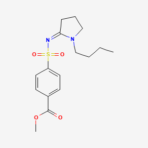 Methyl 4-(((1-butyl-2-pyrrolidinylidene)amino)sulfonyl)benzoate