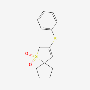 3-(Phenylsulfanyl)-1lambda~6~-thiaspiro[4.4]non-3-ene-1,1-dione