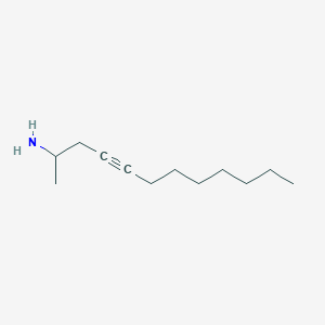 molecular formula C12H23N B14281335 Dodec-4-YN-2-amine CAS No. 138769-82-1