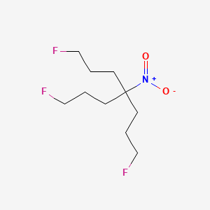 molecular formula C10H18F3NO2 B14281347 1,7-Difluoro-4-(3-fluoropropyl)-4-nitroheptane CAS No. 138307-48-9