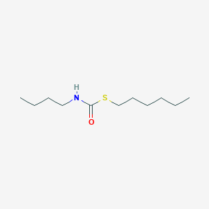 molecular formula C11H23NOS B14281367 Carbamothioic acid, butyl-, S-hexyl ester CAS No. 120904-03-2