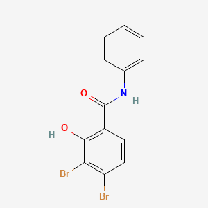 molecular formula C13H9Br2NO2 B14281380 3,4-Dibromo-2-hydroxy-N-phenylbenzamide CAS No. 140681-90-9