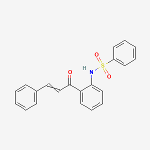 molecular formula C21H17NO3S B14281385 N-[2-(3-Phenylacryloyl)phenyl]benzenesulfonamide CAS No. 124856-90-2