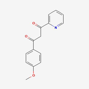 molecular formula C15H13NO3 B14281390 1-(4-Methoxyphenyl)-3-(pyridin-2-yl)propane-1,3-dione CAS No. 128172-80-5