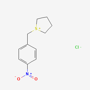 molecular formula C11H14ClNO2S B14281495 1-[(4-Nitrophenyl)methyl]thiolan-1-ium chloride CAS No. 135588-88-4