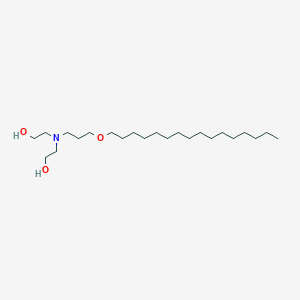 molecular formula C23H49NO3 B14281497 2,2'-{[3-(Hexadecyloxy)propyl]azanediyl}di(ethan-1-ol) CAS No. 136765-14-5