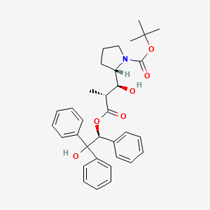 tert-butyl (2S)-2-[(1S,2R)-1-hydroxy-3-[(1S)-2-hydroxy-1,2,2-triphenylethoxy]-2-methyl-3-oxopropyl]pyrrolidine-1-carboxylate