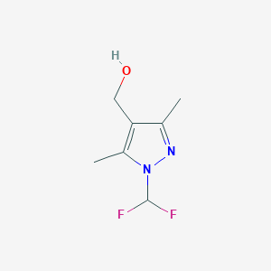 molecular formula C7H10F2N2O B1428155 [1-(二氟甲基)-3,5-二甲基-1H-吡唑-4-基]甲醇 CAS No. 1341983-71-8
