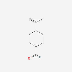 molecular formula C10H16O B14281577 Cyclohexanecarboxaldehyde, 4-(1-methylethenyl)- CAS No. 22451-49-6