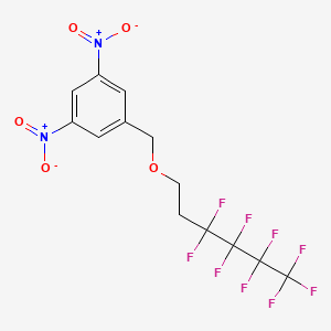 molecular formula C13H9F9N2O5 B14281606 1,3-Dinitro-5-{[(3,3,4,4,5,5,6,6,6-nonafluorohexyl)oxy]methyl}benzene CAS No. 138528-18-4