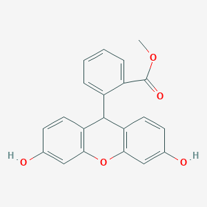 molecular formula C21H16O5 B14281655 Methyl 2-(3,6-dihydroxy-9H-xanthen-9-YL)benzoate CAS No. 136205-88-4