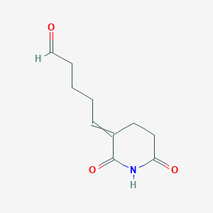 molecular formula C10H13NO3 B14281657 5-(2,6-Dioxopiperidin-3-ylidene)pentanal CAS No. 138480-36-1