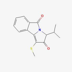 molecular formula C15H15NO2S B14281709 1-(Methylsulfanyl)-3-(propan-2-yl)-3H-pyrrolo[2,1-a]isoindole-2,5-dione CAS No. 138163-22-1