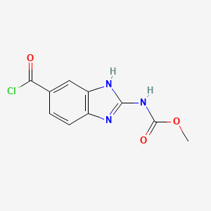 molecular formula C10H8ClN3O3 B14281810 methyl 5-chlorocarbonyl-1H-benzimidazole-2-carbamate CAS No. 135696-94-5