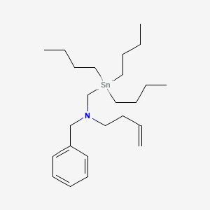 molecular formula C24H43NSn B14281836 Benzenemethanamine, N-3-butenyl-N-[(tributylstannyl)methyl]- CAS No. 163459-34-5