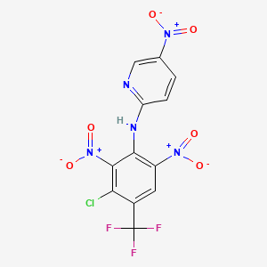 N-(3-Chloro-2,6-dinitro-4-(trifluoromethyl)phenyl)-5-nitropyridin-2-amine