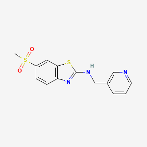 molecular formula C14H13N3O2S2 B1428188 6-(甲磺酰基)-N-(吡啶-3-基甲基)苯并[d]噻唑-2-胺 CAS No. 1269533-50-7