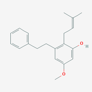 5-Methoxy-2-(3-methylbut-2-en-1-yl)-3-(2-phenylethyl)phenol