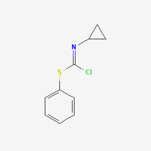 N-cyclopropyl-1-phenylsulfanylmethanimidoyl chloride